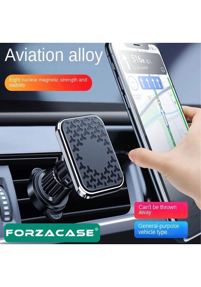 Mıknatıslı Izgaralıktan Kelepçeli Araç İçi Telefon Tutucu - Fc475