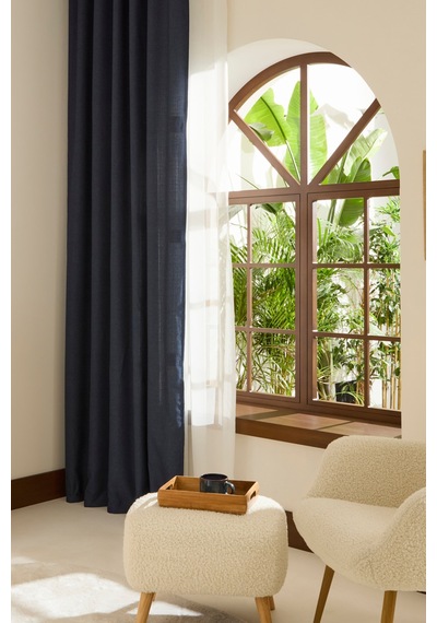 Kaşmir Home Perla Keten Fon Perde Petrol 150x270 Cm Petrol