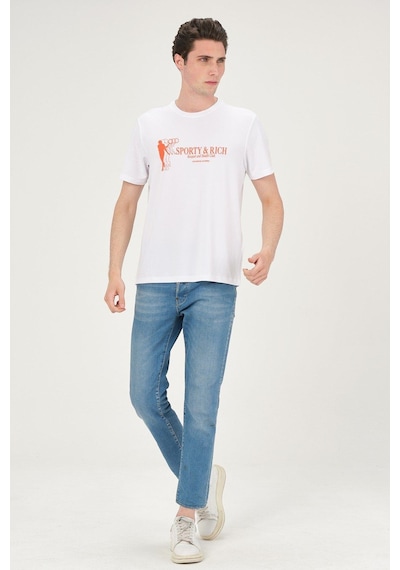 Rich Erkek Basic T-shirt Tşört Beyaz