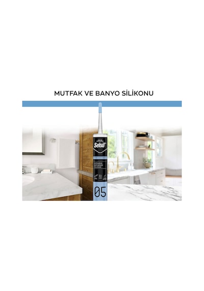Selsil Şeffaf Duşakabin Mutfak Banyo Silikonu Küf Tutmaz Suya Dayanıklı