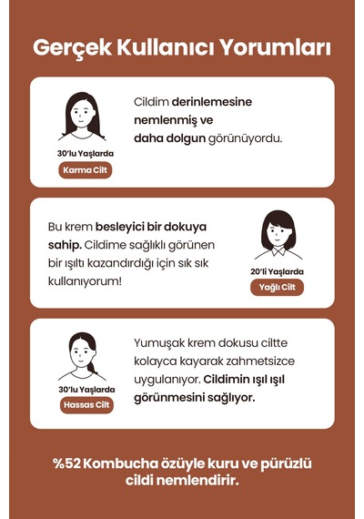 Cilde Parlak Görünüm Kazandıran Aydınlatıcı Ve Nemlendirici Krem T Else Kombucha Hydro Glow Cream