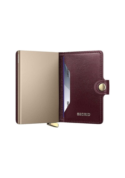Secrid Premium Miniwallet+ Emboss Diamond Kartlık Cüzdan, Bordo Çok Renkli