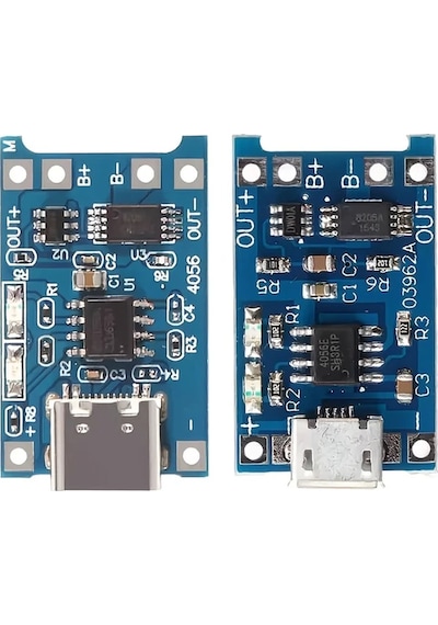 Lumaworld 10 Adet Tp4056 Micro Usb Şarj Modülü 18650 Bms 5v 1a Pil Şarj Kartı