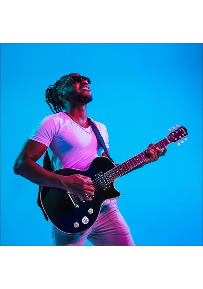 Donner Lp Elektro Gitar Kiti Tam Boy Gitar Başlangıç Seti 90 Cm 39 İnç Tek Parça Gövde, Çanta, Askı, Tel Lp Stili, Siyah