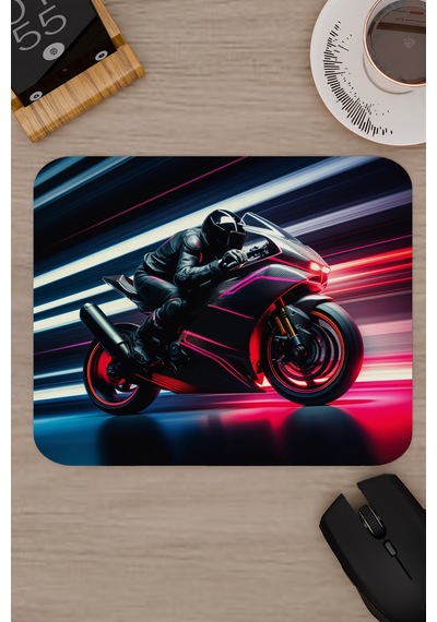 Motorsiklet Kaymaz Dikişli Kauçuk Oyuncu Mousepad V3 - 22x18 Gaming Mouse Pad Fare Altlığı