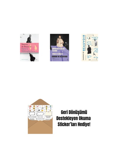 Sartre A Mektuplar 1: 1930-1939 + Konuk Kız + Nelson Algren'e Aşk Mektupları + Okuma Sticker'ları