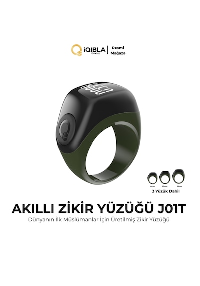 Iqibla Smart Ring J01T Jood Lite Akıllı Zikir Yüzüğü Yeşil