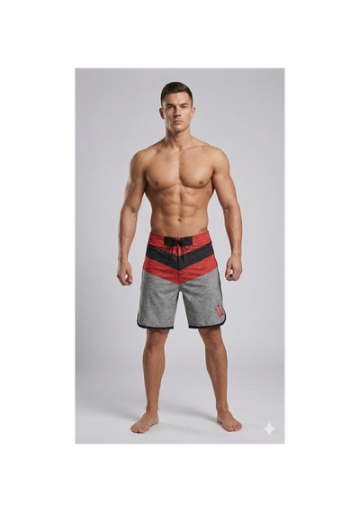 Pose I Down Apex V-line Boardshort Erkek Fizik Ve Deniz Şortu Kırmızı
