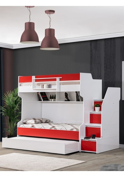 Ranza, Cesur Yavrulu Ranza - Kırmızı 2 Adet Comfort Yatak 90 X 190 CM