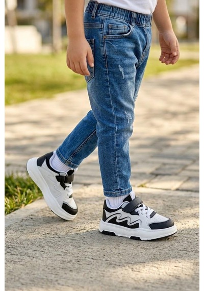 Fort Odessa Cool Hafif Rahat Sneaker Çocuk Ayakkabı Siyah - Beyaz