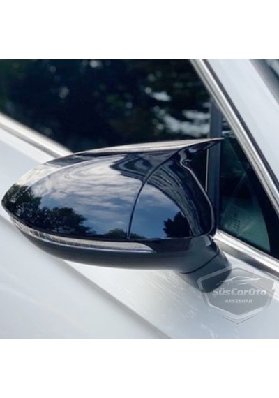 ŞüsCarOto Vw Passat B8 2015 Sonrası Batman Yarasa Ayna Kapağı Piano Black ABS Plastik (00)