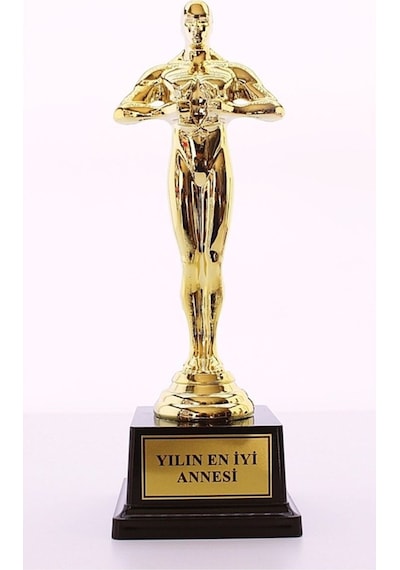 Yılın En İyi Annesi Oscarı Ödülü Eşe Sevgiliye Anneye Hediye Büyük Boy Gold