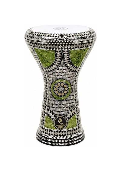Yankı Gef-sd02 Gef Elfan Yeşil Sedef Darbuka Profesyonel Mısır Modeli El İşçiliği Taşıma Çantalı - 9023785034504