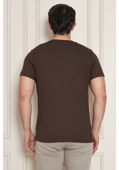 Erkek Jeuss Oysho Kumaş Sıfır Yaka Kahverengi Tshirt Erkek Jeuss Oysho Kumaş Sıfır Yaka Kahverengi Tshirt