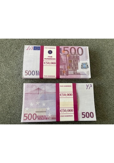Aykar Yeni 5 Deste 500 Euro Geçersiz Eğlence Oyun Şaka Düğünde Para