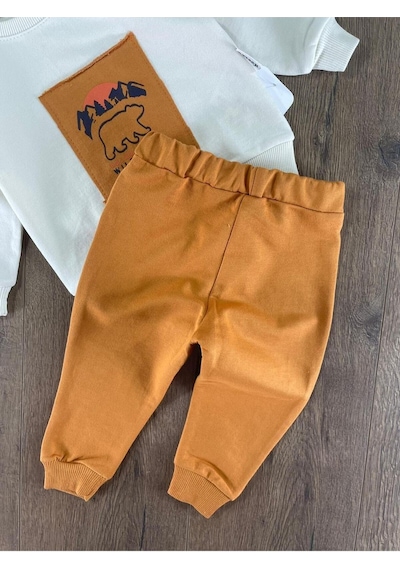 Bebicix Dear Desenli Mevsimlik 2li Takım Kahve