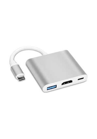E2m Zr41 Type-c 3 Portlu Çoklayıcı Adaptör