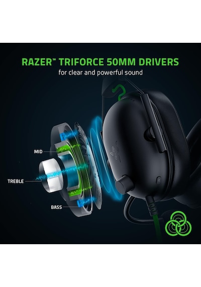 Razer Blackshark V2 X - Premium Espor Oyun Kulaklığı 50mm Sürücü