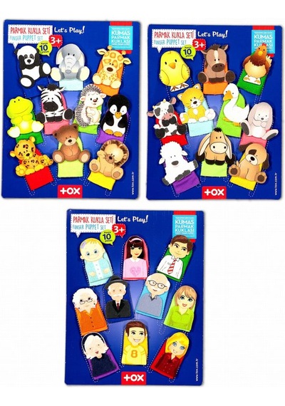 3 Set - 30 Parça Tox Evcil . Vahşi Hayvanlar Ve Aile Parmak Kukla