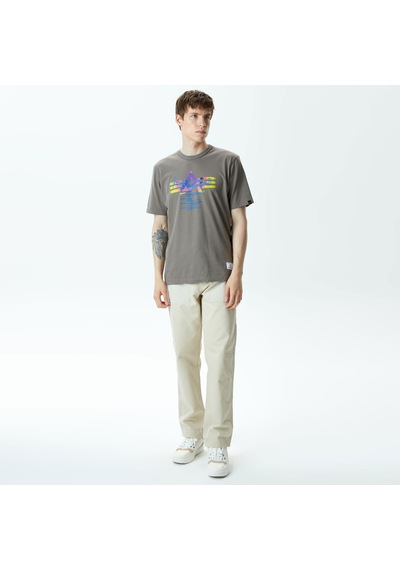 Alpha Industrıes Alpha Industries Alpha Gradient Erkek Gri T-shirt