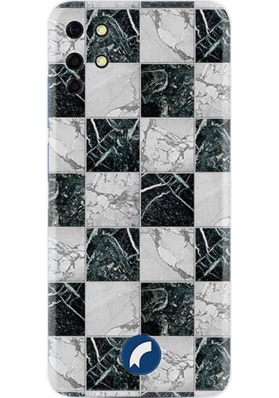 Reeder S19 Max Kılıf Resimli Desenli Baskılı Silikon Checkers Marble 1370