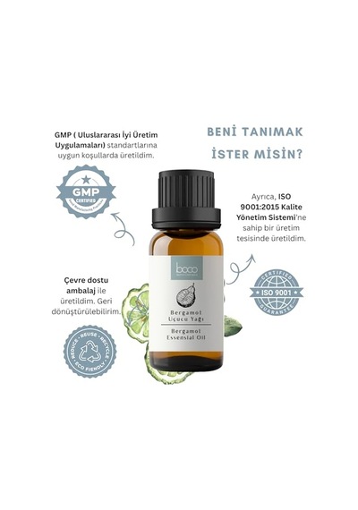 %100 Saf Bergamot Uçucu Yağı Doğal Aromaterapi Yağı Ferahlatıcı Ve Sakinleştirici Narenciye Kokusu 0.75 LT - 2.5 LT - 12 KG