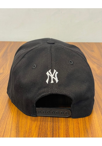 Hamze Ny Yankees New York Nakış Hip Hop Snapback Rapper Şapka Cap Siyah - Beyaz