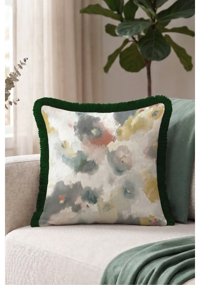 Soyut Çiçek Sanatsal Saçaklı Yastık Kılıfı-suluboya Floral Gri Yeşil Lacivert Püsküllü Kırlent Kılıf Buzlu Ufuk Opal Soyut Çiçek Sanatsal Saçaklı Yastık Kılıfı-suluboya Floral Gri Yeşil Lacivert Püsküllü Kırlent Kılıf Buzlu Ufuk Opal