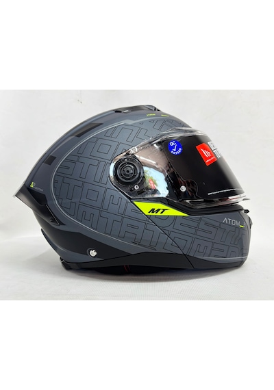 Mt Atom 2 Sv Destiny C2 İç Güneş Vizörlü Çene Açılır Kask Mat Gri