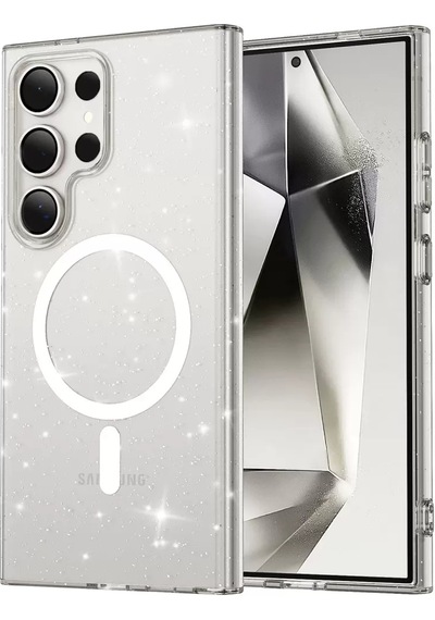 Joko Samsung Uyumlu Galaxy S23 Ultra Kılıf Star Magsafe Kapak - Şeffaf Resimdeki