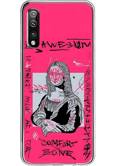 Samsung Galaxy A50 Uyumlu Şeffaf Kılıf Graffiti 1 Tasarımlı