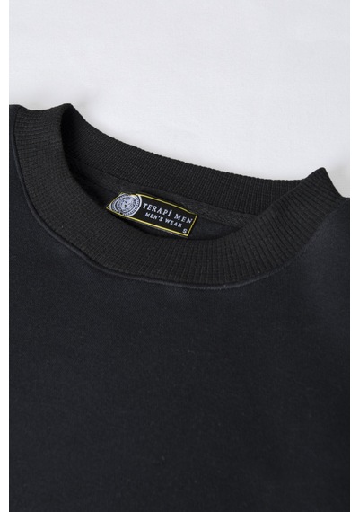 Unisex Siyah Önü Veaven Baskılı Oversize Kalın Üç İplik Şardonlu Bisiklet Yaka Sweatshirt Siyah Unisex Siyah Önü Veaven Baskılı Oversize Kalın Üç İplik Şardonlu Bisiklet Yaka Sweatshirt Siyah