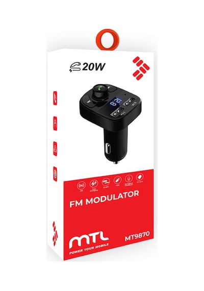 20w Çift Usb Çıkışlı Qc 3.0 Destekli Bluetooth Fm Modülatör Ve Araç Şarj Cihazı
