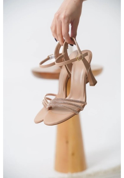 Trendella Kadın Nude Taşlı Sandalet Tr20my09d Yeşil
