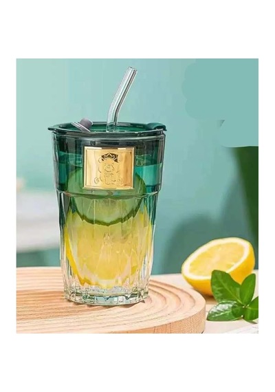 Konak Züccaciye Renkli Cam Pipetli Bardak 420ml