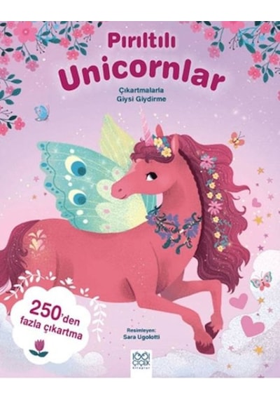 Pırıltılı Unicornlar Çıkartmalarla Giysi Giydirme - Yqbx-874945