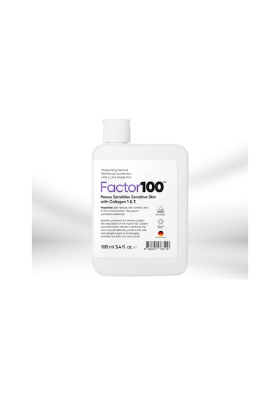 Factor100 Hassas Ciltler İçin Kolajen İçerikli Güneş Kremi SPF50+ 100 ML