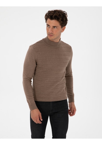 Pierre Cardin Erkek Vizon Kazak /triko 50315751-vr174 Vizon