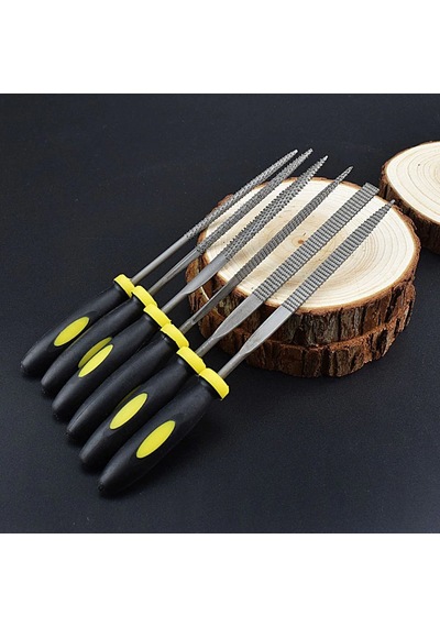 Ahşap için Mini Törpü Plastik Saplı 14 CM Eğe Seti 6 Parçalı