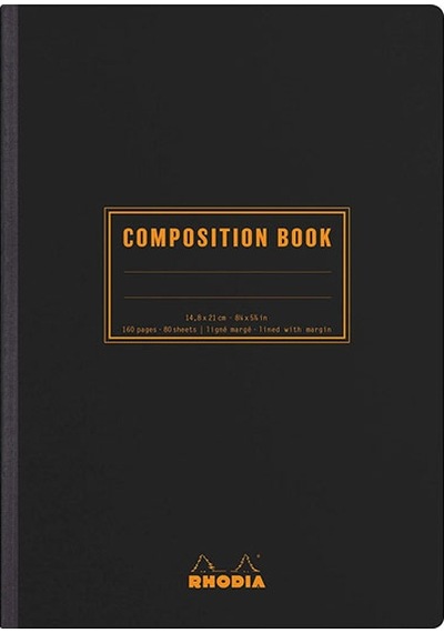 Rhodia Composition Book A5 Çizgili Defter Black 119219c Siyah