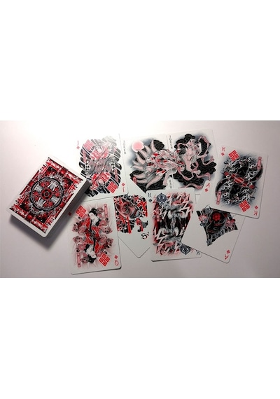 Bicycle Sumi Kitsune Tale Teller Craft Letterpressed Tuck Oyun Kağıdı İskambil Kartları Destesi