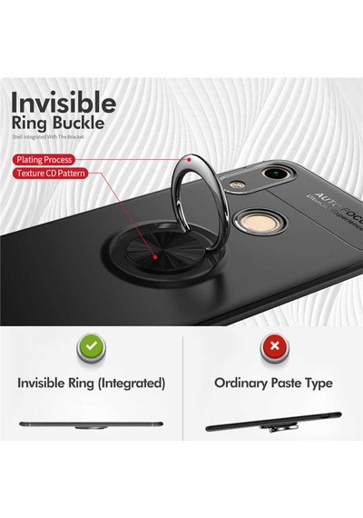 Huawei Y6S 2019 Kılıf Yüzüklü Magnetli Ravel Case (538652052)