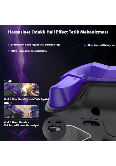 Pxn P5 8k Kablosuz Gaming Controller Kapasitif Joystick, 8000hz Polling, Hall Effect Tetik, 4 Makro Tuş,