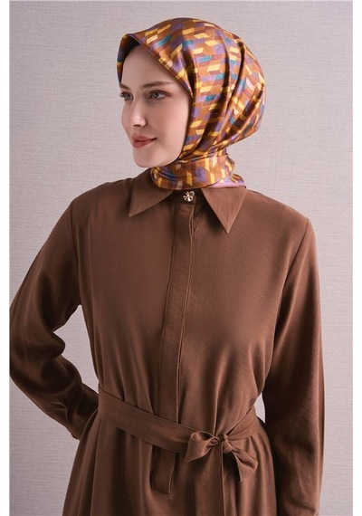 Armine Saf İpek Sura Eşarp 9623d 82 Petrol Yeşili