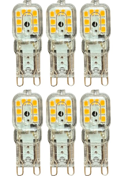 6 Adet Osaka 3w Sarı Işık 3000k Dim Edilebilir G9 Duylu Led Kapsül Ampul