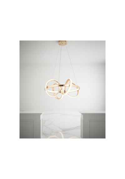 Sıla Eskitme Ledli Modern Avize Gold