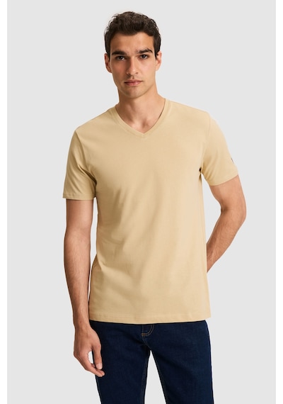 U.s. Polo Assn. Erkek Bej Tişört Basic 50326944-vr011