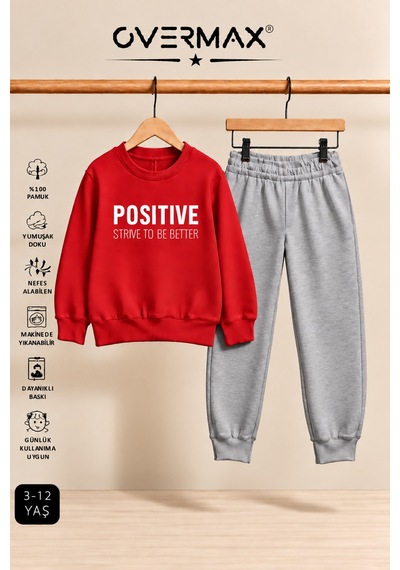Overmax Positive Baskılı Çocuk Kapüşonsuz Sweatshirt Ve Eşofman Takımı 3-12 Yaş Kırmızı Üst-gri Alt - 921449094 Kırmızı Üst-gri Alt Overmax Positive Baskılı Çocuk Kapüşonsuz Sweatshirt Ve Eşofman Takımı 3-12 Yaş Kırmızı Üst-gri Alt - 921449094 Kırmızı Üst-gri Alt