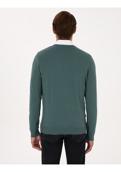 Pierre Cardin Erkek Yeşil Kazak /triko 50314190-vr054 Yeşil