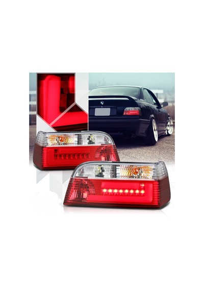 BMW E36 1992-1998 COUPE 2.KAPI KIRMIZI BEYAZ LEDLİ ARKA STOP